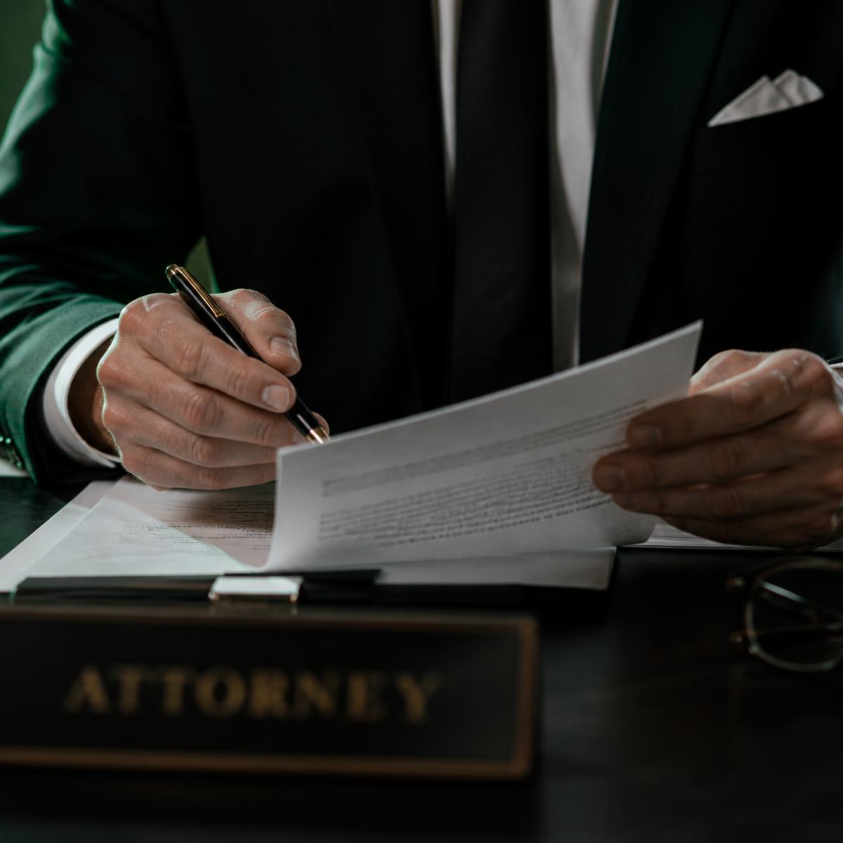 Attorney reviewing law firm marketing reports